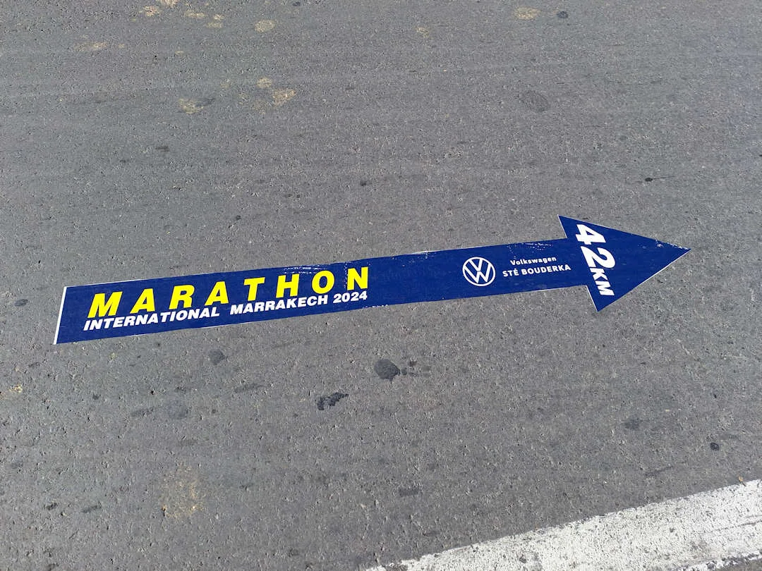 Marrakesh Marathon course sticker
