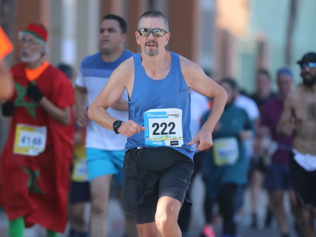 Paul 35km into Marrakesh Marathon